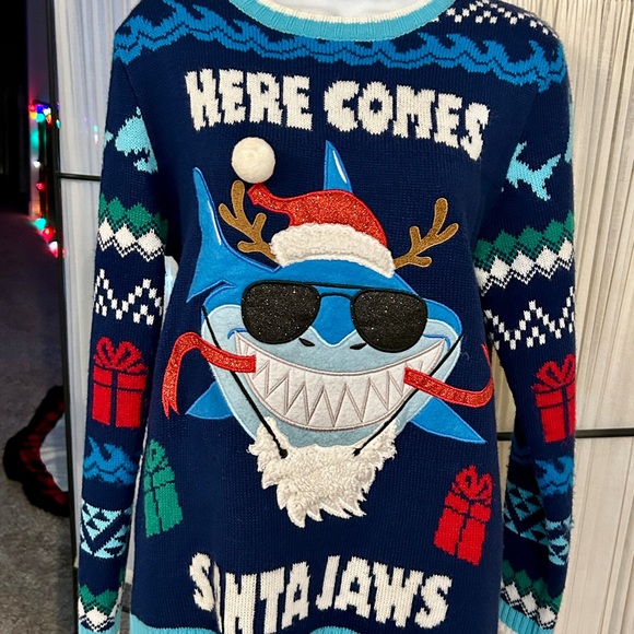 Long Sleeve Ugly Holiday Crewneck Pullover Sweater - Picture 3 of 6